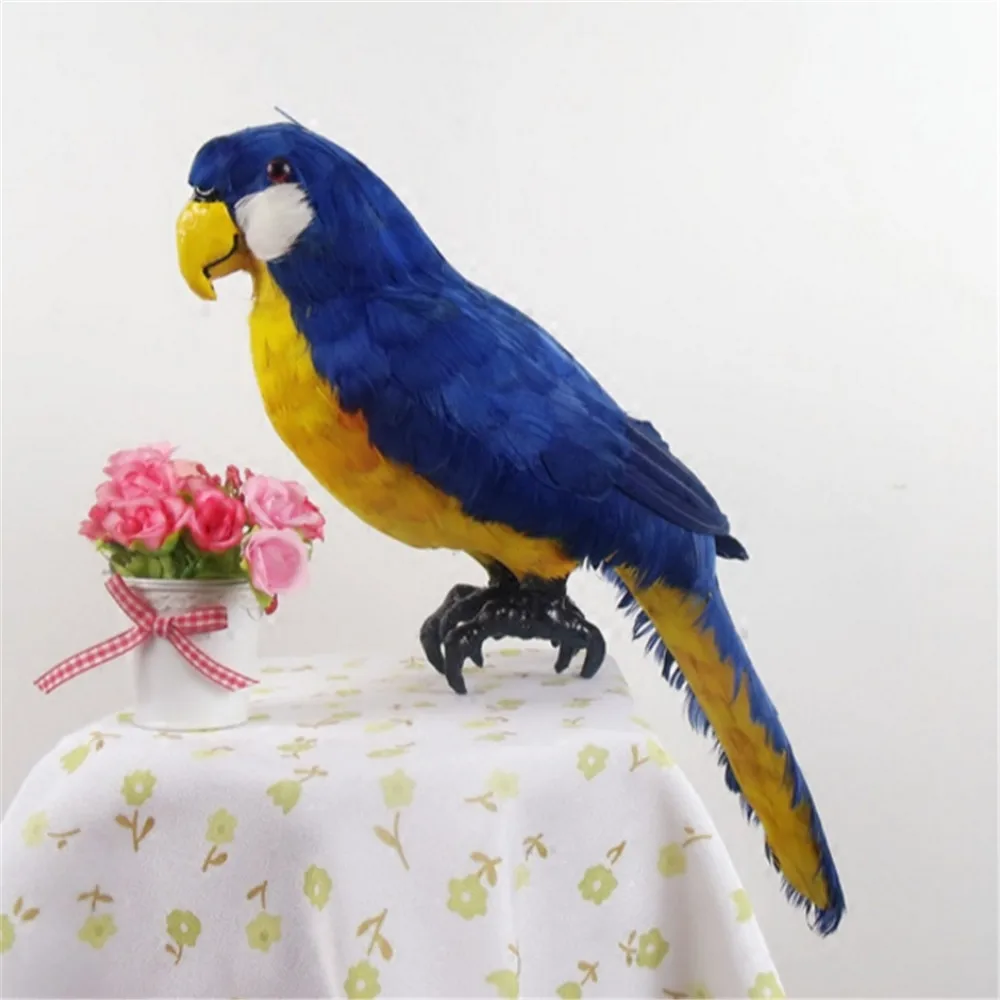 Fancytrader Simulation Macaw Parrot Model Toy   Colorful Bird Doll Made of Plastic Foam & Feathers Parrot Xmas gift3