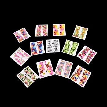 

Hot 50 Sheets Summer Nail Art Designs Water Transfer Wraps Nail Sticker New Flower Tips Nail Decals Tools
