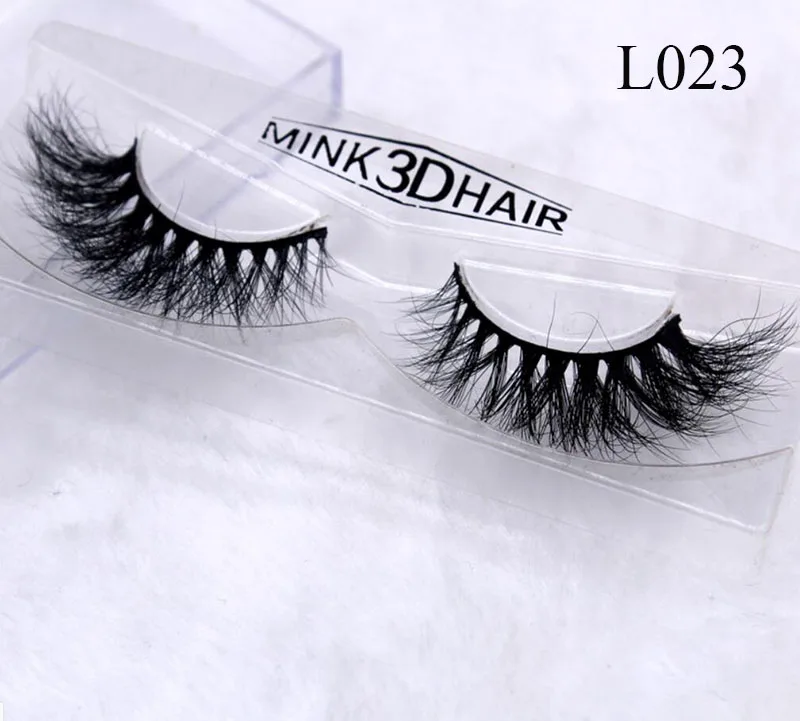 L023 3D mink hair Thick Long False Eyelashes Natural Fake Eye Lashes Professional Makeup Crossing Full Strip Wispy | Красота и