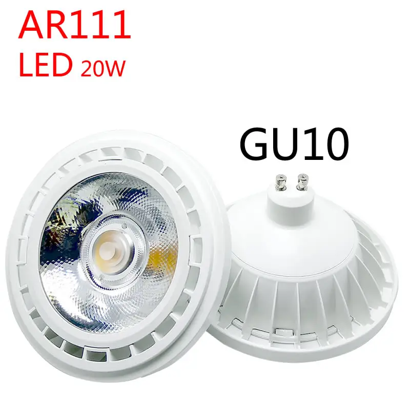 AR111 GU10 светодиодный Лампа накаливания с регулируемой яркостью 12 W 20 W 25 W COB ES111 Светодиодный точечный светильник AC 110 V 220 V теплый белый холодный белый