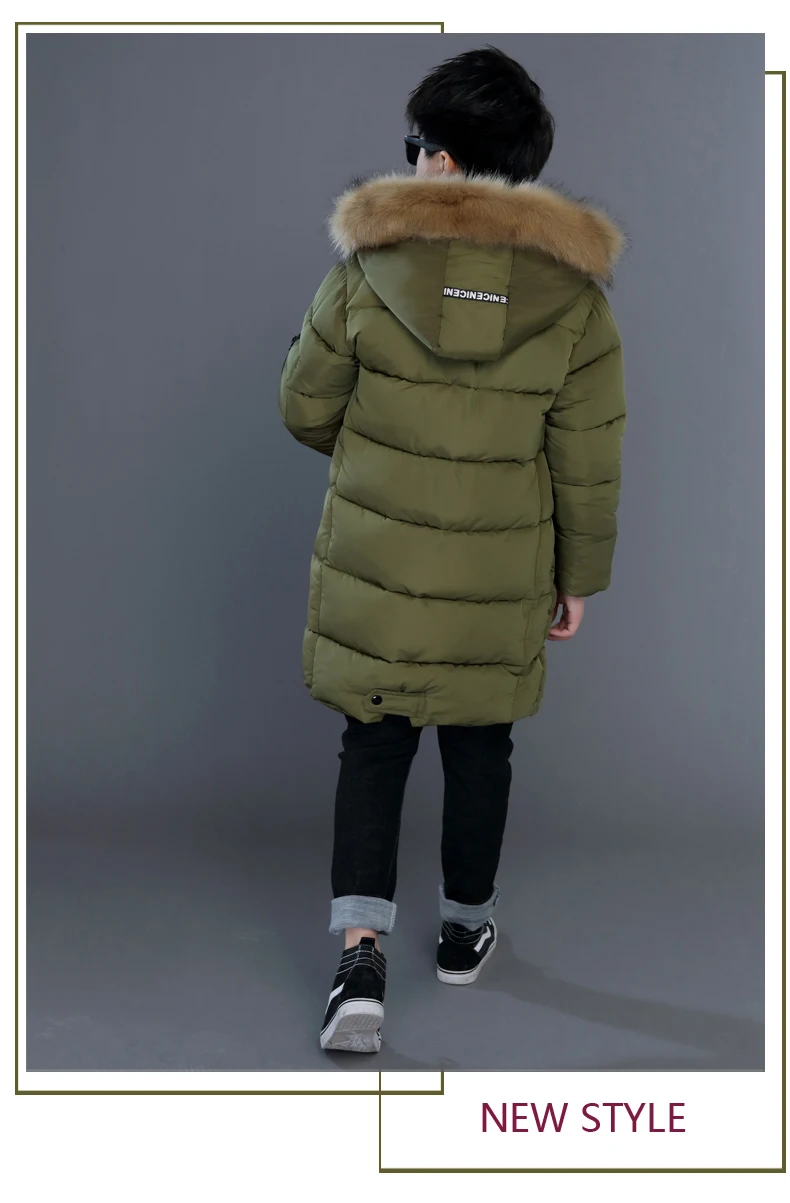 НОВЫЕ куртки для больших мальчиков, парка, верхняя одежда для подростков, детские зимние куртки на рост 110-170, пуховые пальто, теплый детский плотный хлопковый пуховик