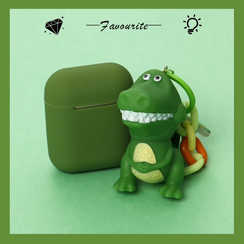 Мода История игрушек динозавр мультфильм силиконовый Bluetooth беспроводной Чехол для наушников для Apple AirPods 1 2 гарнитура милый мешок конфеты коробка
