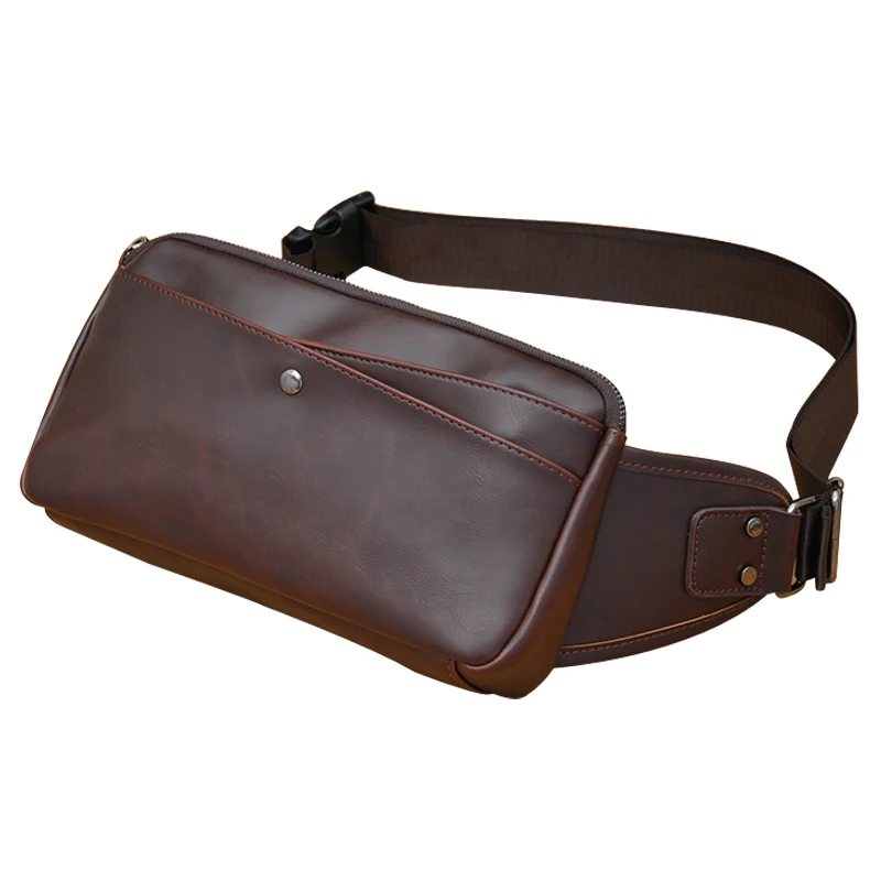 men bag PU leather font b waist b font font b packs b font fashion vintage
