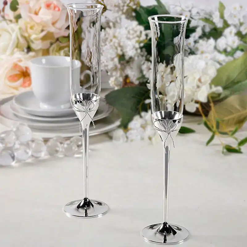 2 Pcs Luxury Crystal Wedding Toasting Champagne Flutes Glasses Cup Wedding Party Marriage Decoration Cup For Gift Wine Drink Aliexpress