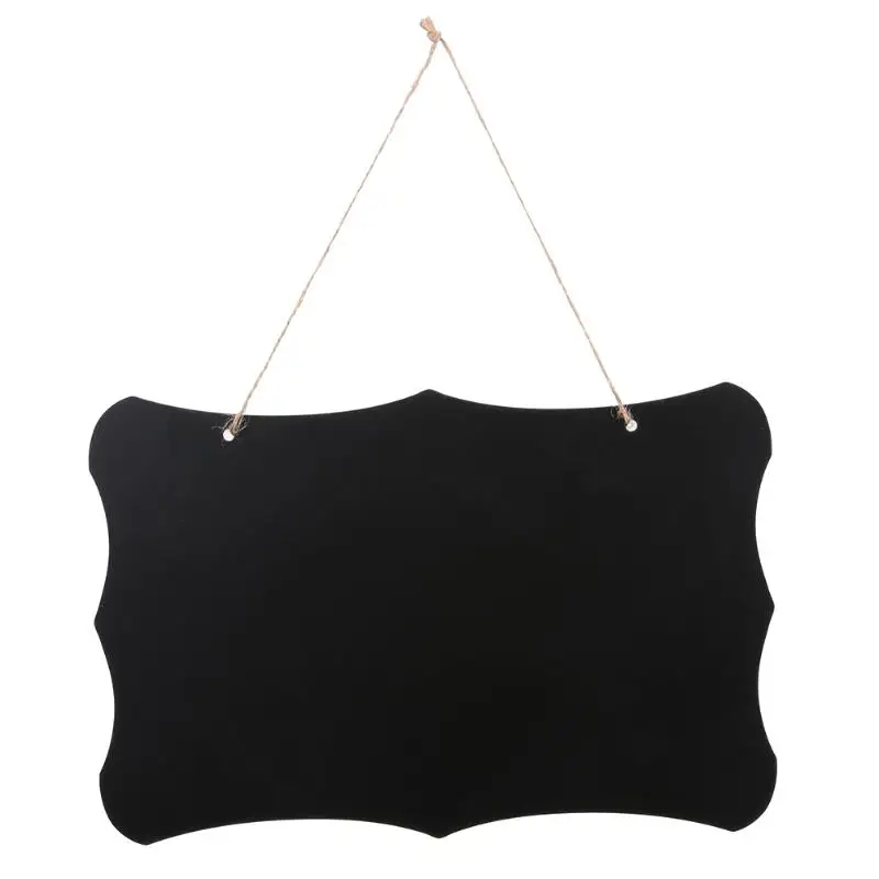 VODOOL Rectangle Hanging Wooden Blackboard Double Sided Erasable Chalkboard Wordpad Message Black Board Office School Supplies VODOOL Rectangle Hanging Wooden Blackboard Double Sided Erasable Chalkboard Wordpad Message Black Board Office School Supplies