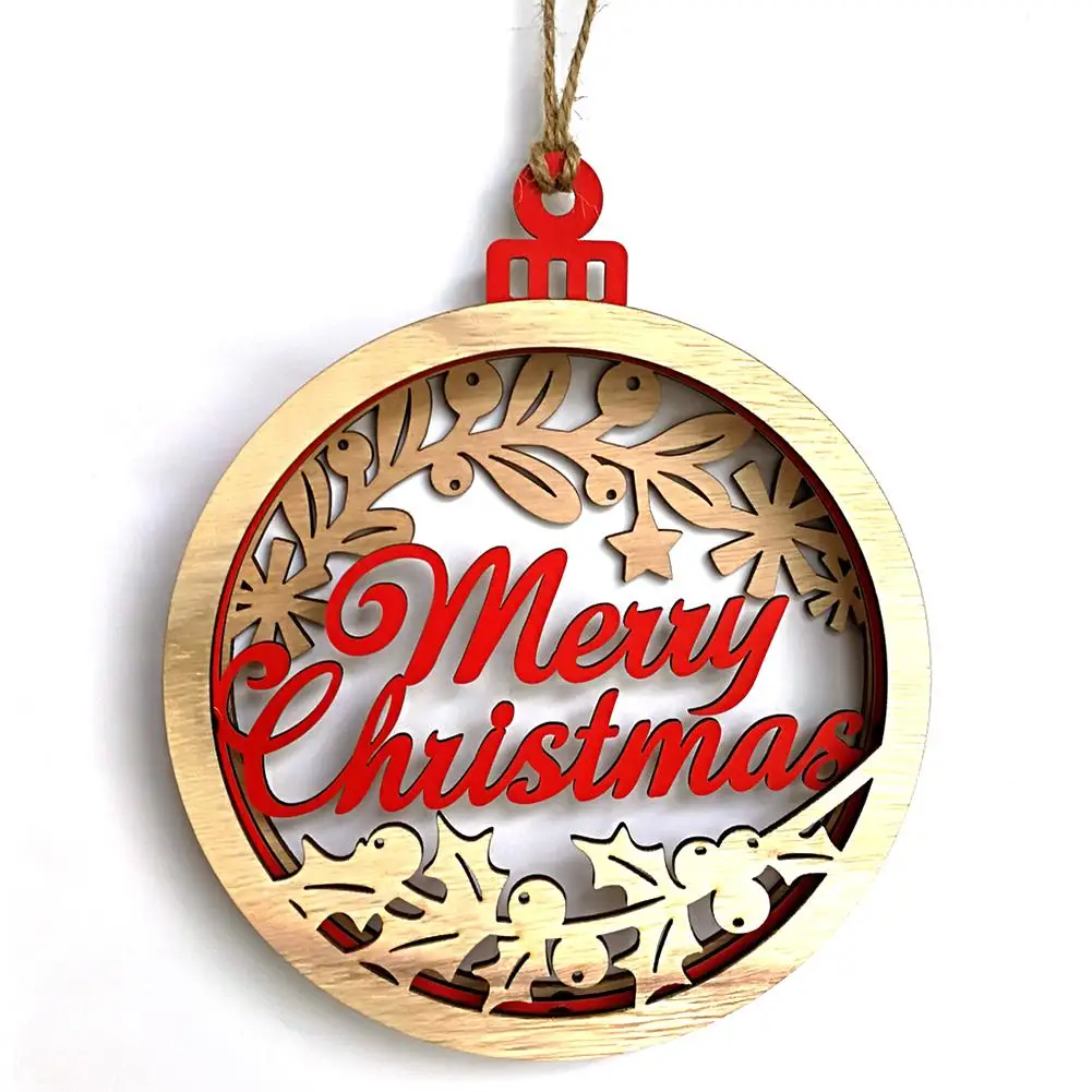 

2018 Large Wooden Merry Christmas Letter Christmas Ornaments Hanging Decoration for Christmas Tree Home Decor