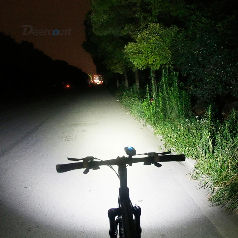 Top Deemount Cycling Front Lighting Bicycle Headlight Front Lamp T6 Cree U2 COB LED Torch Lantern Internal Battery Type USB Charge 4