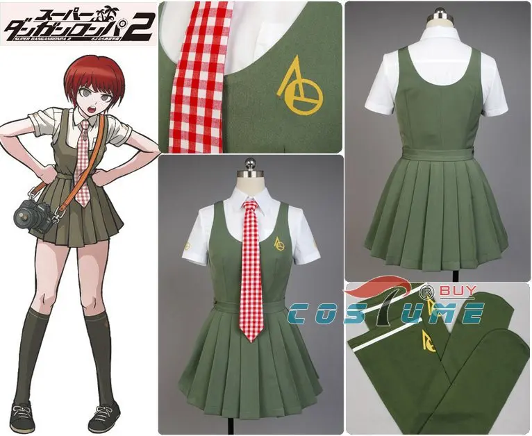 

Anime Super Dangan Ronpa 2 Danganronpa Mahiru Koizumi Cosplay Costume School Uniform White Shirt Skirt For Women