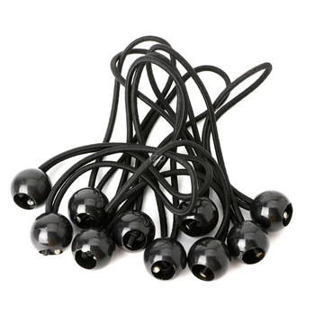 

10pcs Flag Pole Clip Ball Bungee Cord Ties Rope Attach Windsocks Flags To Poles