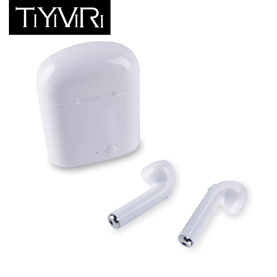 I7 TWS Wireless Bluetooth Headsets Earphone Stereo Headphone Mini In-Ear Headsets Sports for iPhone Samsung with Charging Box   