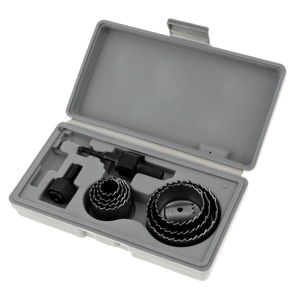 

8pcs/lot 19-64mm Hole Saw Set Round Cutting Drilling Bit Tool with Case for Gypsum Board / Wood / Thin Metal