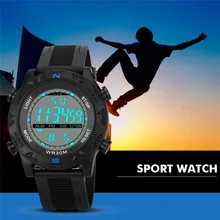 Модные Силиконовые Роскошные для мужчин аналоговый цифровой Военная Униформа армии светодио дный LED водостойкие наручные часы электроники