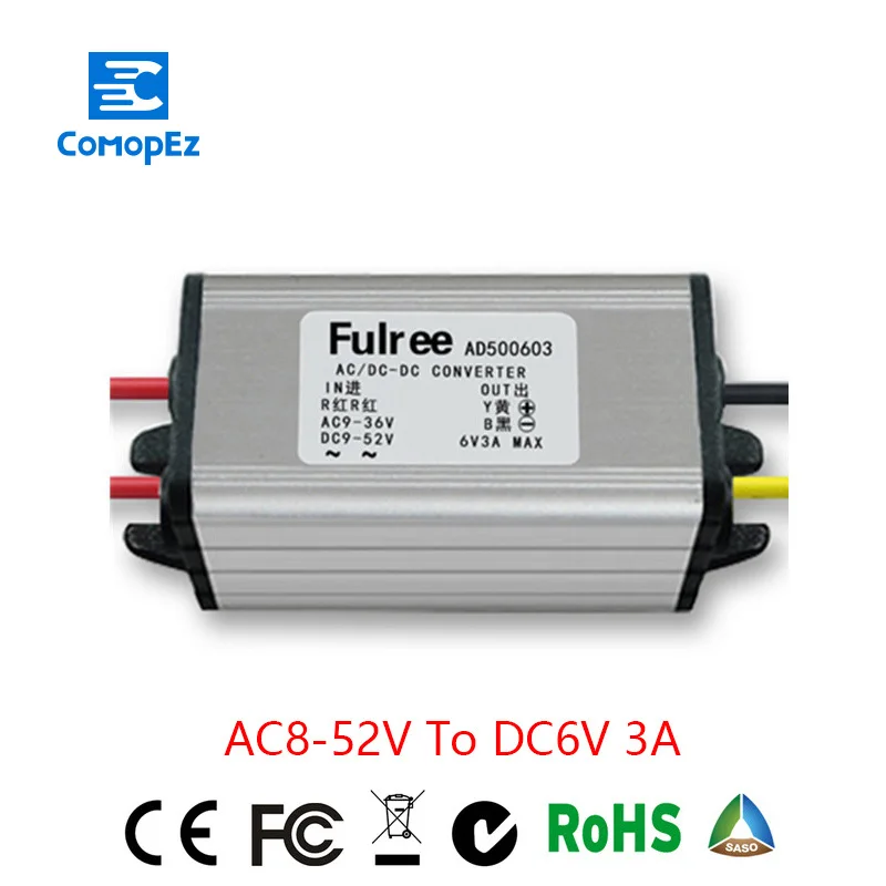 

AC to DC 24V/36V/48V(8-52V) to 6V Buck Converter 3A