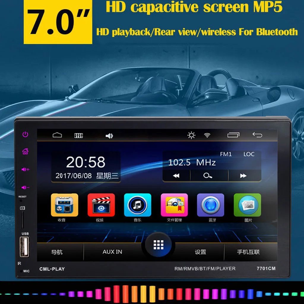 CARPRIE 2019 новинка 7 дюймов 1080P автомобильный MP5 плеер BT AUX USB TF сенсорный экран стерео