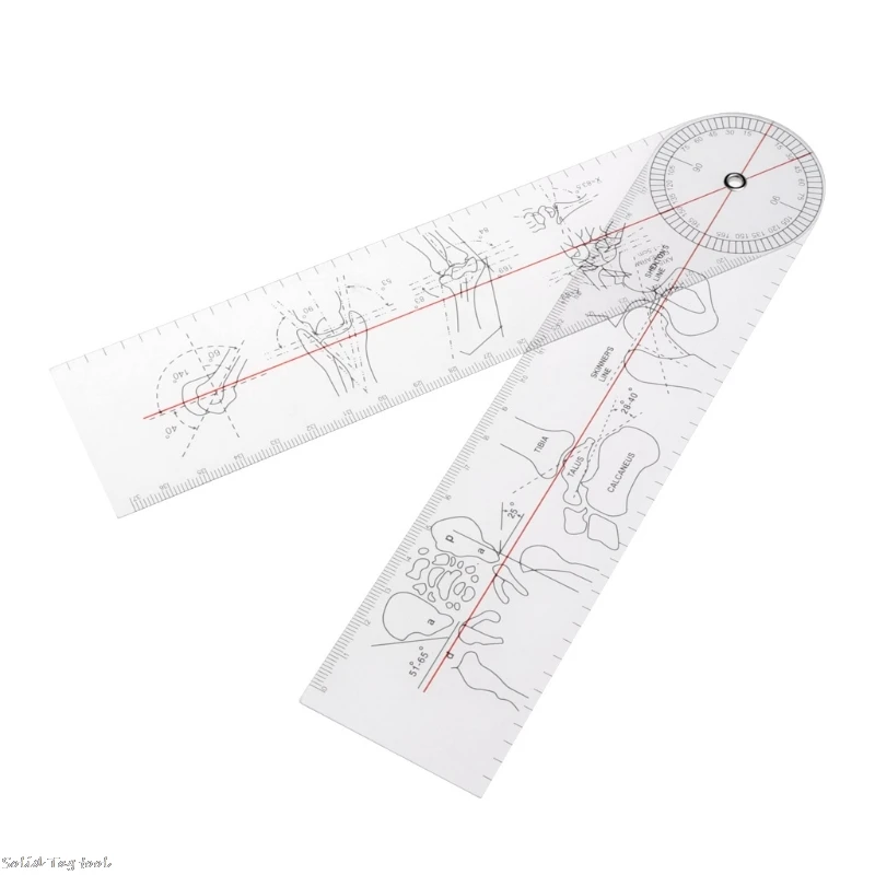 Goniometer Medical Ruler Rule Joint Orthopedics Tool Instruments Plastic 4XFD