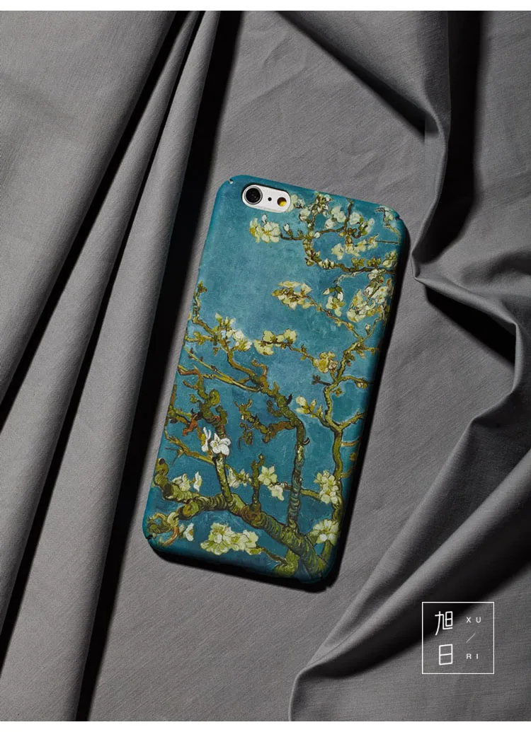 Hot Van Gogh Almond Blossom Art Matted Cases for iPhone SE 2020 11 Pro max XS Max XR X 7 8 Plus Cherry Fundas |