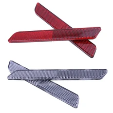 New 2pcs Motorcycle RED SLIVER Reflectors Hard Saddlebag Motorcycle Latch Visibility Cover Reflectors For Harley Touring