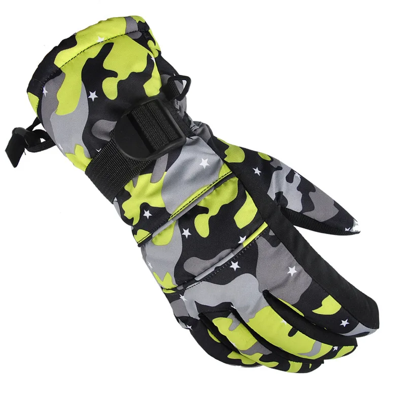 Профессиональные лыжные перчатки теплые зимние водонепроницаемые зимние перчатки детские мужские и женские перчатки для сноуборда HXST52 - Цвет: 7