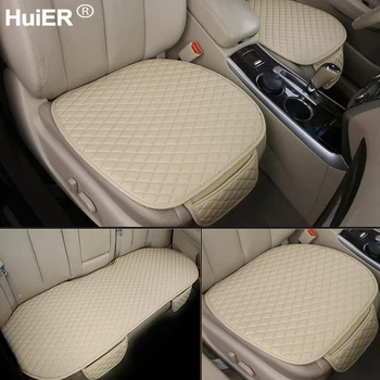 

HuiER 4 Colors Car Seat Cushions Artificial Leather Non-slip Universal Car Seat Covers Auto Chair Pad 3-piece Set Seat Protector