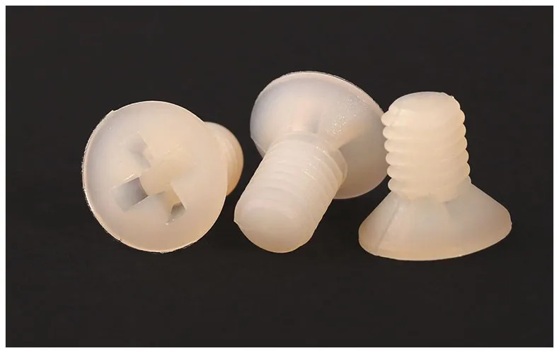 

Nylon screw flat head screws M2.5 M3 M4 M5 M6 M8 screw phillips white Plastic KM screws