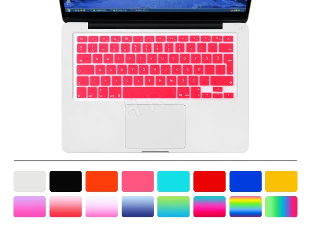 

Turkish TU Language EU/UK Silicone Keyboard Skin Cover Protector For MacBook Pro Retina Air 13.3 15.4 17 inch 13" 15" 17"