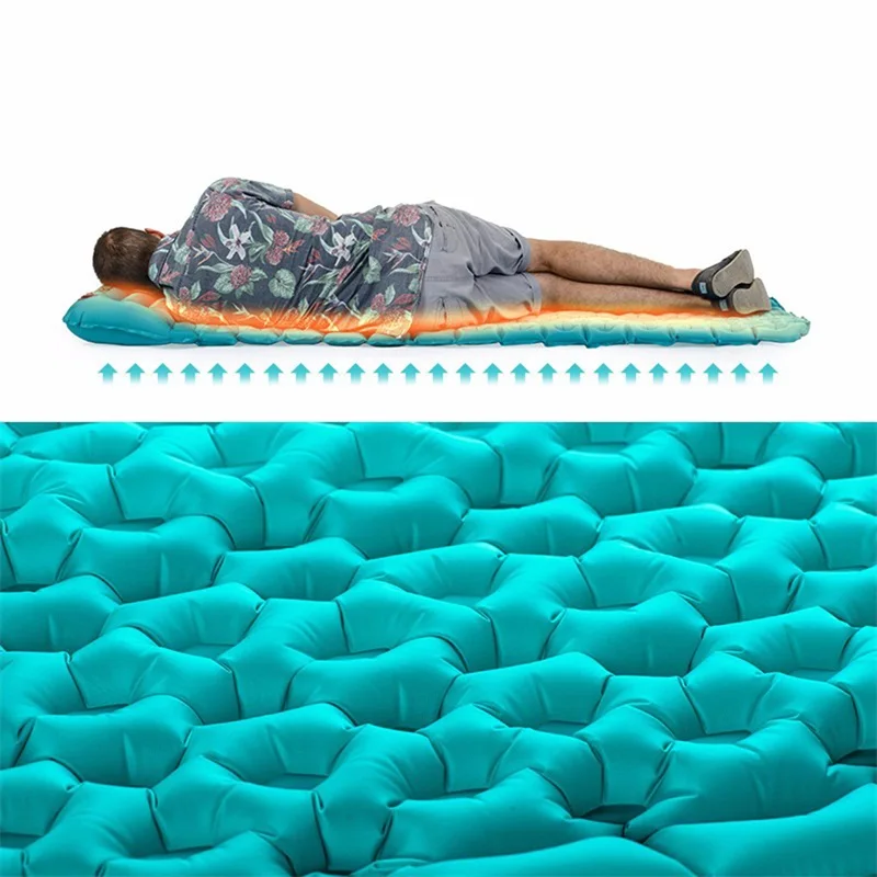 NatureHike Ultralight Sleep Pad Outdoor Moistureproof Camping Mat Air Inflatable Cushion Sleeping Bag Mat Pillow 3 Colors