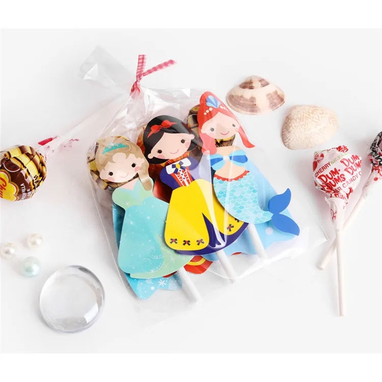 54 шт СУПЕРГЕРОЙ/принцесса открытка "Леденец" бумага детская вечеринка день рождения леденцы конфеты изделия для декорации