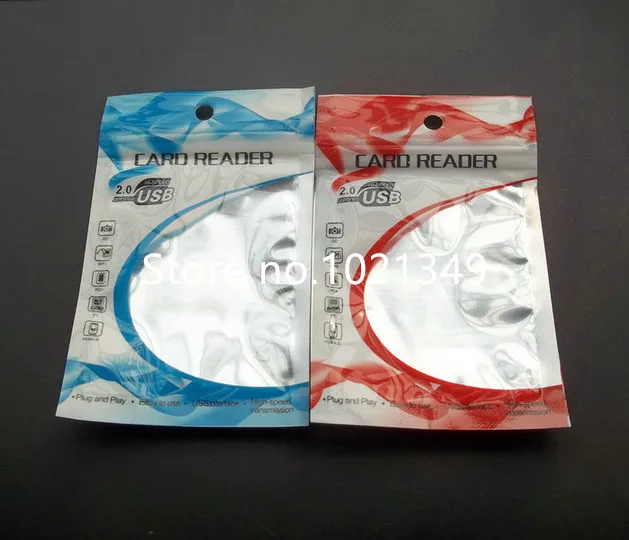 

5000pcs/lot 7x10.5 cm Newest zipper all in 1 card reader Retail package bag Plastic poly opp packaging bag
