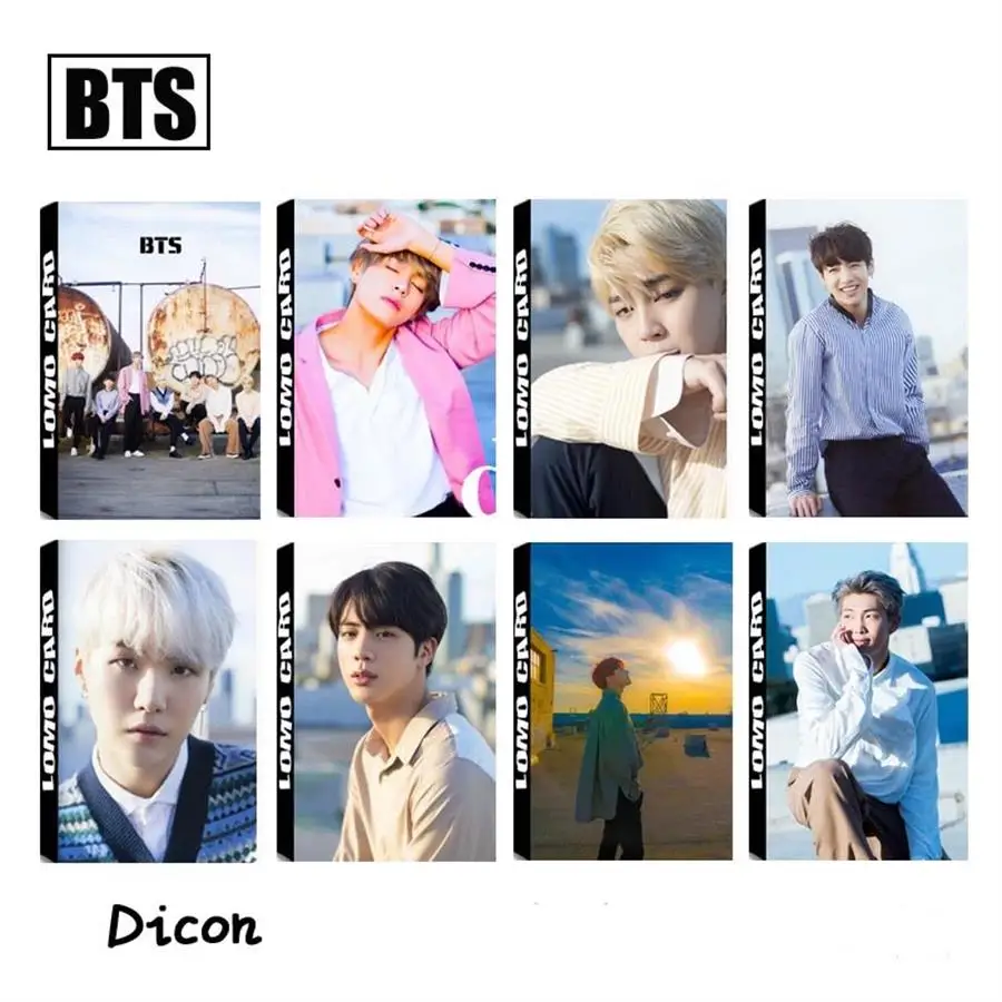 BTS БЦ Dicon новый альбом карты Lomo Юнга Кук SUGA V J-HOPE Цзиминь Мода Бумага HD фото карты фотокарты плакат 30 шт./компл./