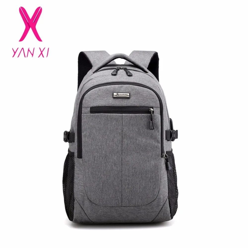 

YANXI High Quality Oxford Lady Backpack Lady Security USB Charger 15 Cal Mochila Laptop Backpack Travel Bag Waterproof Backpacks