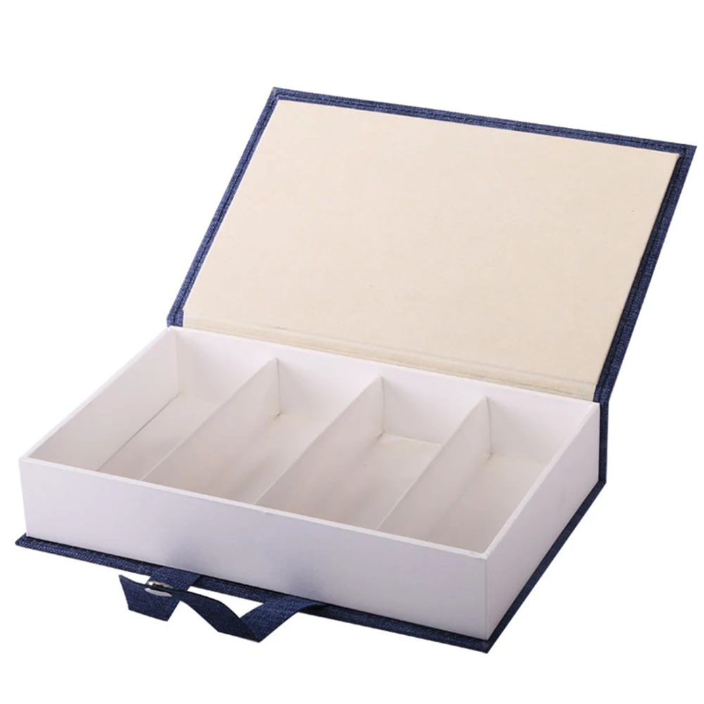 

Display Glasses Organizer 4 Slot Storage Case Travel Sunglasses Eyeglass Practical Eyewear Stand Portable Collector Grid Box