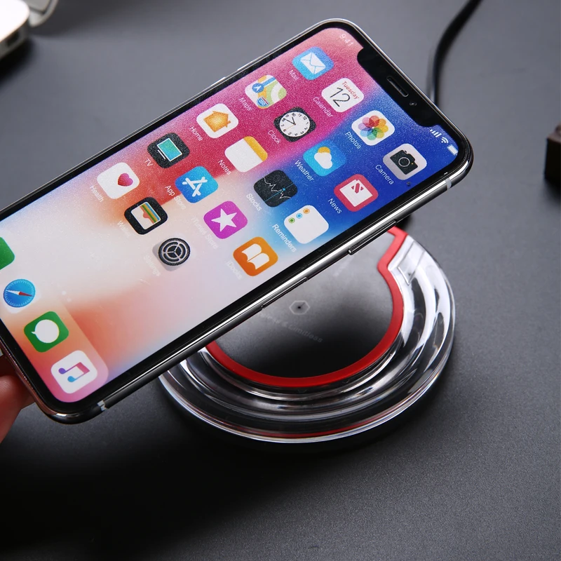 S GUARD Оригинальное Мини Qi Беспроводное зарядное устройство USB зарядка Pad для iPhone X 8