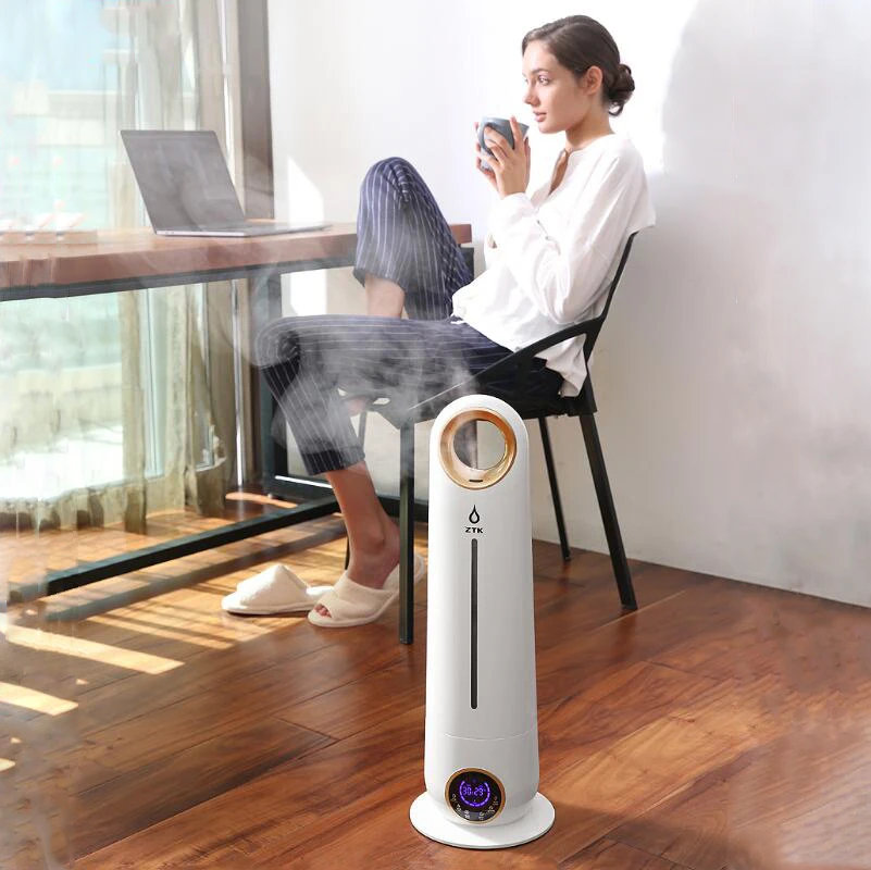 

4L Floor-standing Humidifier Silent Bedroom High Capacity Office Baby Air Purifier Aromatherapy Intelligent Timing Not Wet Floor