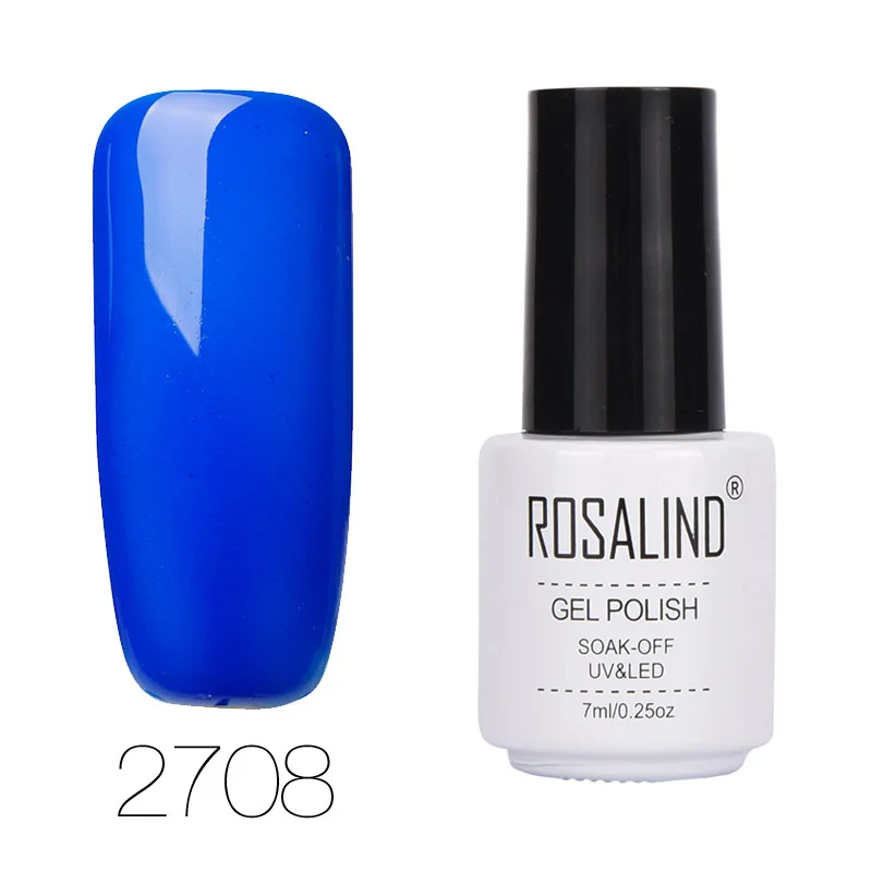 RC2708 ROSALIND гель лак для ногтей набор Гибридный все для маникюра 7 мл цвета полуперманентный УФ лак для ногтей - Цвет: RC2708