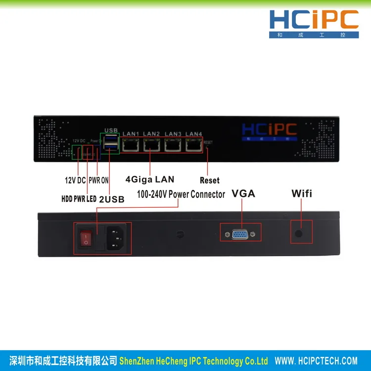 HCiPC B201 M14 HCL SJ1900 4LB Baytrial J1900 82583V 4LAN мини брандмауэр Barebone маршрутизатор ПК