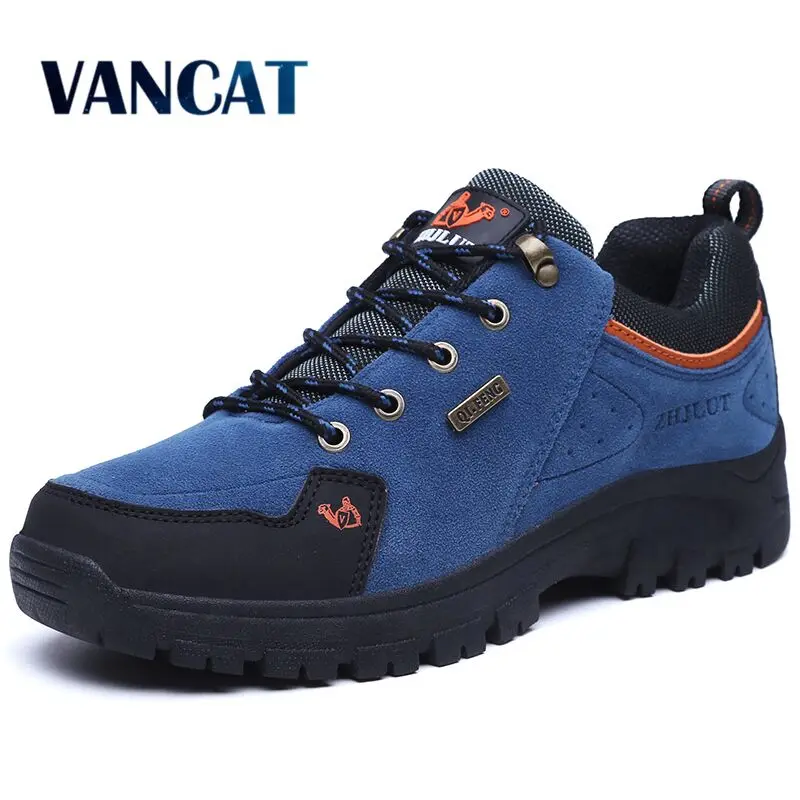 Najtaniej VANCAT mężczyźni buty zimowe z futrem 2017 ciepłe buty na śnieg mężczyźni zimowe buty obuwie robocze męskie obuwie moda gumowe buty do kostki 36 47