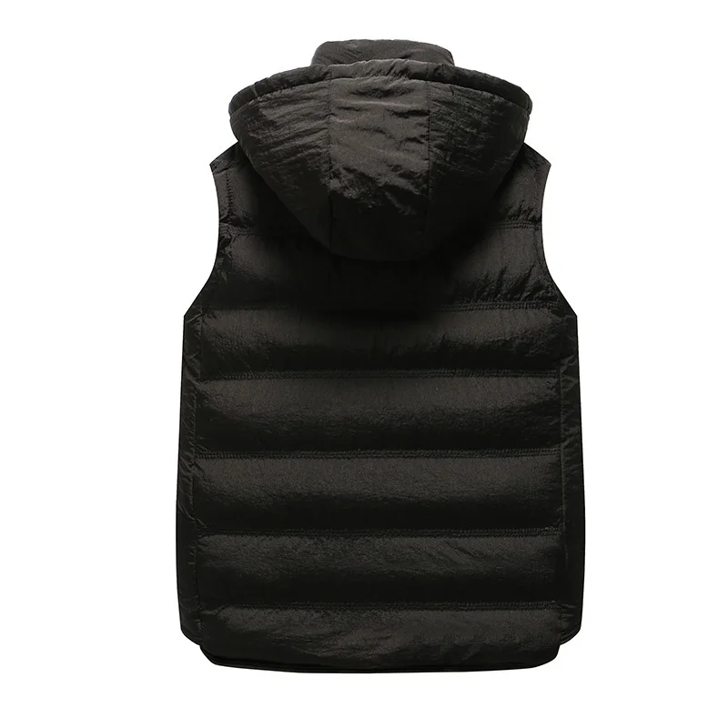 Autumn Winter Men Thick Warm Vest Sleeveless Jackets Casual Slim Fit Fashion Solid Male Padded Waistcoat Jackets Plus Size CYL53