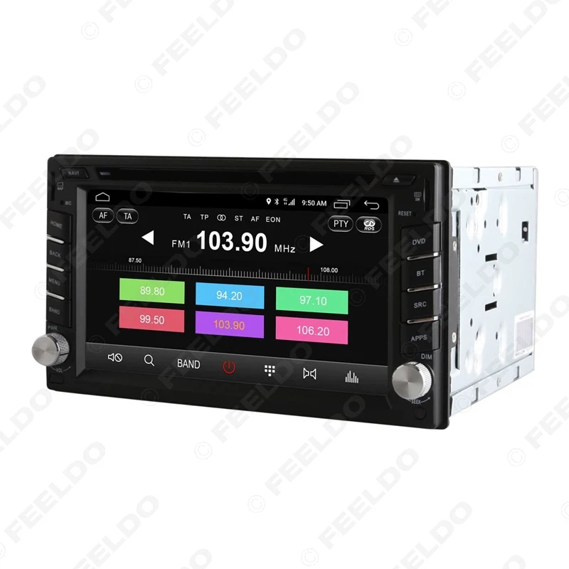  FEELDO 6.2inch Universal Android 6.0 (64bit) Quad Core/DDR3 2G/16G/4G LTE Car Media Player With GPS