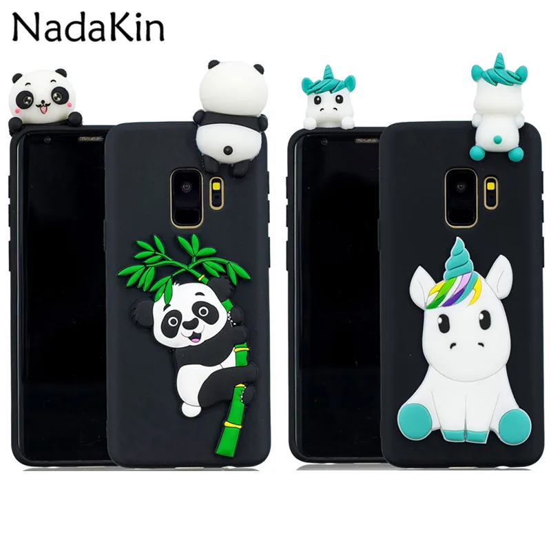 

Silicone Back Case for Samsung Galaxy A3 A5 J3 J5 J7 2016 2017 EU Note 8 S7 Edge S8 S9 A8 Plus 2018 3D Unicorn Panda Bear Cover