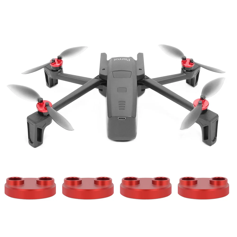 4Pcs-Aluminium-Alloy-Motor-Protection-Protective-Cover-Dustproof-and-Anti-knock-Cover-for-Parrot-ANAFI-Red