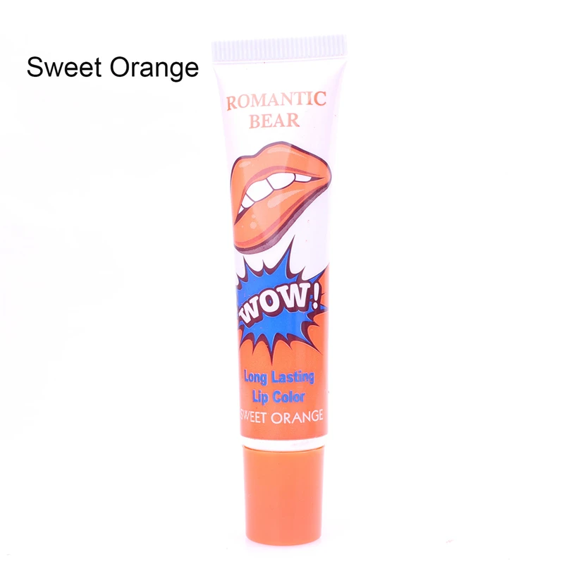 Романтический медведь бренд стойкий блеск для губ пилинг для губ матовые водонепроницаемые губные тени для губ - Цвет: sweet orange