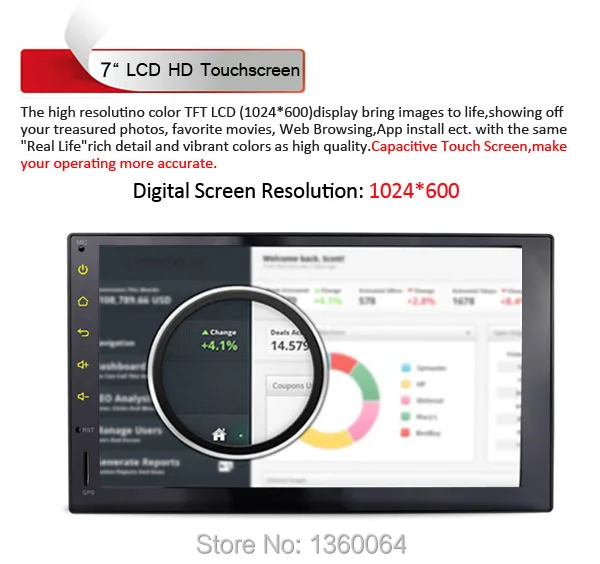 Discount Quad Core Android 6.0.1 Car Audio GPS Navigation NO-DVD Double DIN Car Stereo Radio Bluetooth Universal Interchangeable Player 4