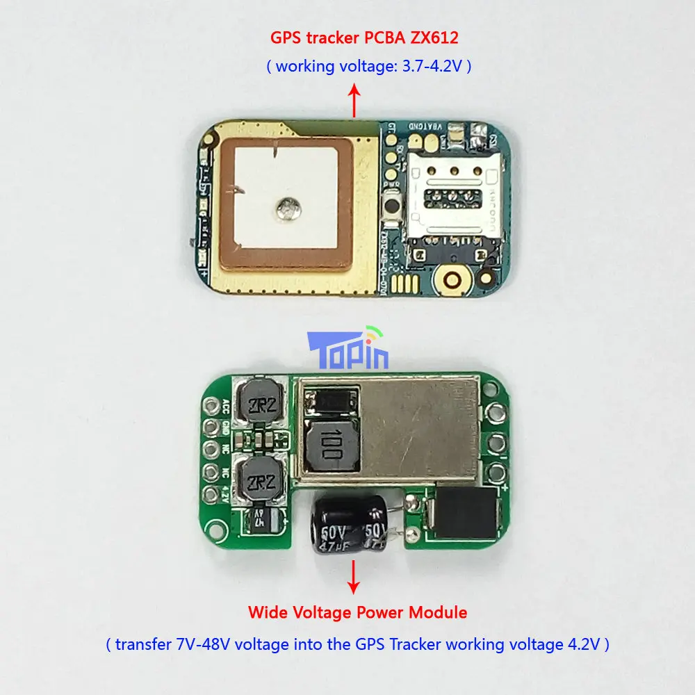 Topin CT1 CT1-b мини настоящий GPS трекер локатор анти-вор для автомобиля Авто Мото грузовик Вход широкий Voltage7V 12V 24V 48V