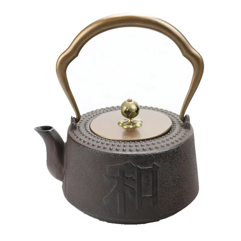 1.2L South Japanese Cast Iron Tea Pot Creative Peace Kettlein Teapots