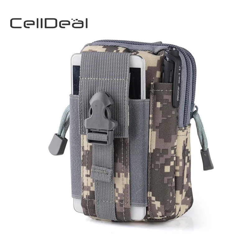 CellDeal модная холщовая поясная сумка мужская повседневная Molle большая емкость