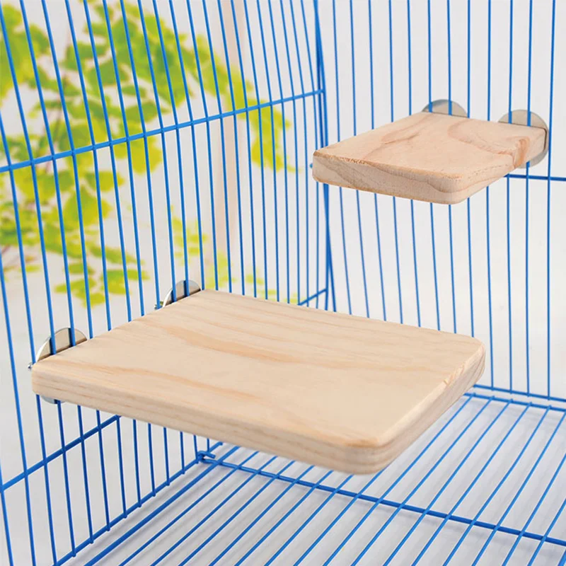 Hamster Wooden Platform Cage Accessories Squirrel Parrot Bird Standing Platform Small Animal