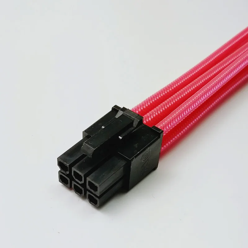 PCI-E_6Pin_Pink_sleeve_Extension_cable_1