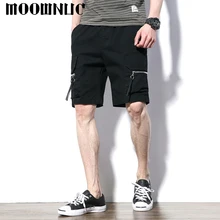 MOOWNUC MWC на молнии,, карман для молодых мужчин, комбинезоны, одноцветные молодежные модные шорты, брюки, мужские хлопковые Популярные летние 5XL 4XL