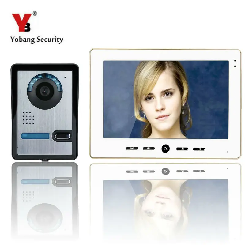 Yobangsecurity 1 Камера 1 мониторов 10 "Видеодомофоны визуальный Дверные звонки Наборы телефон двери Системы ИК Ночное видение Hands Free Интерком