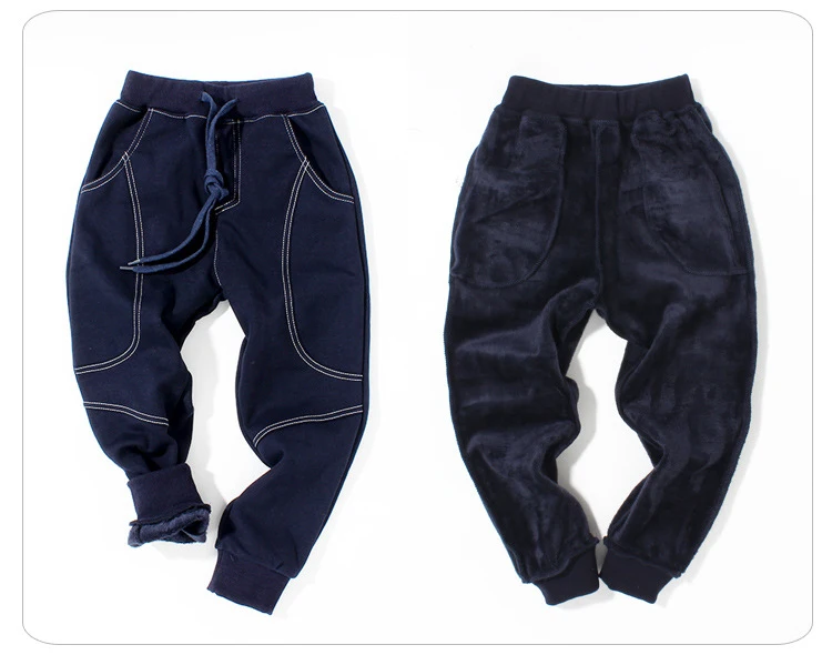 Большие Штаны для мальчиков осень-зима для мальчиков-подростков, бархатные утепленные штаны с рисунком из мультфильмов больших размеров Спортивные штаны Повседневное детские брюки для мальчика, одежда для От 6 до 14 лет год P52